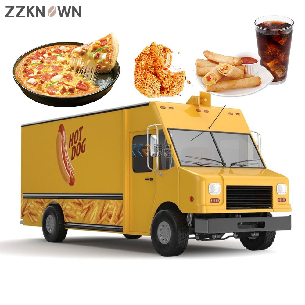 Mobile Food Truck Galvanized Food Trailer for Sale Fryer Chicken Griddle Customized Mobile Dining Carts with CE DOT