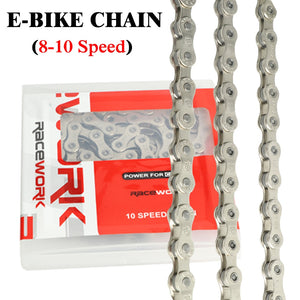 E-Bike Chain 8 9 10 Speed Electric Sport Bicycle Chains 136 Links Anti-Rust Ebike Parts With Magic Buckle