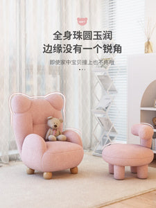 Lambswool Cream Style Child Bear Couch Baby Single Cartoon Seat Mini Lazy Small Sofa