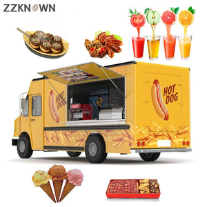 Mobile Food Truck Galvanized Food Trailer for Sale Fryer Chicken Griddle Customized Mobile Dining Carts with CE DOT