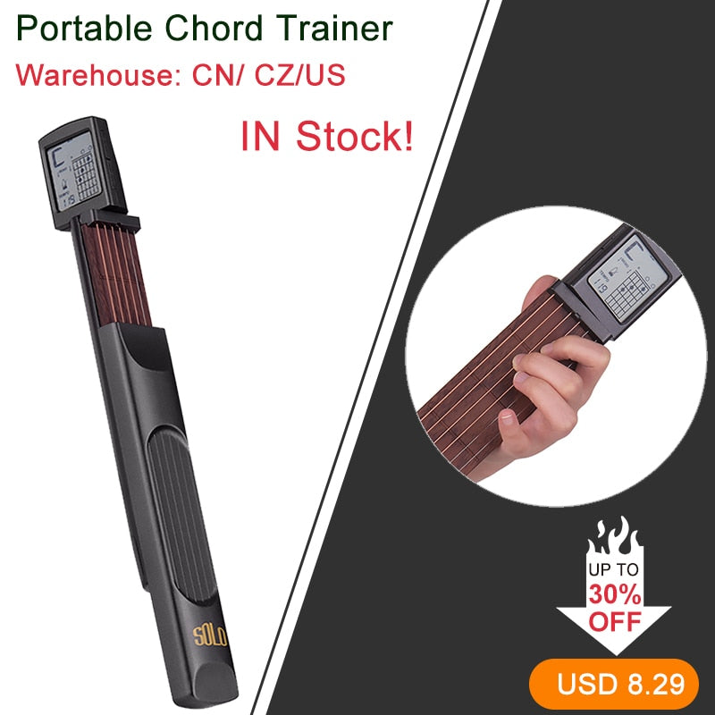 Portable Chord Trainer Pocket Guitar Practice Tools LCD Musical Instrument Practice Chords Tools For Guitar Accessories Parts