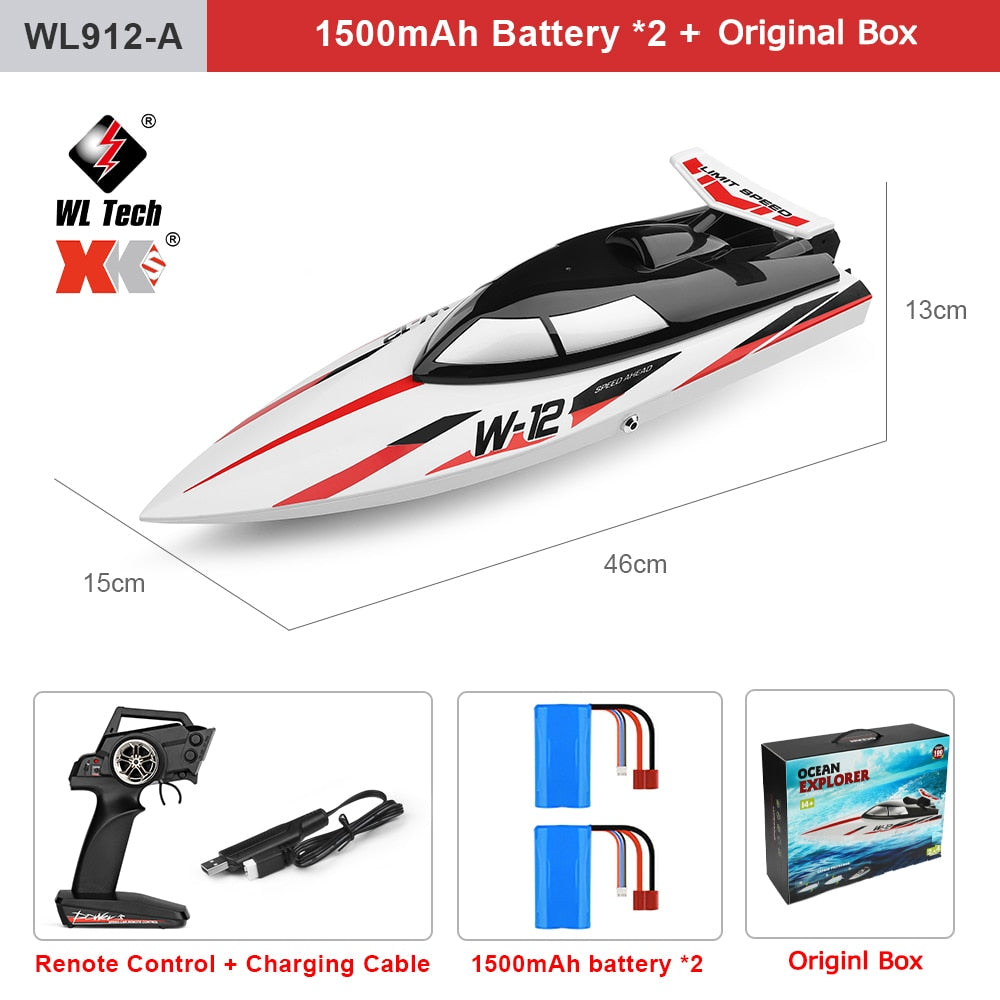 WLtoys WL916 WL915-A RC Boat 2.4Ghz 55KM/H Brushless High Speed Racing Boat Model Remote Control Speedboat Children RC Toys