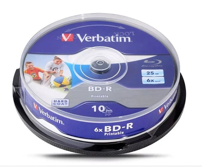 Verbatim BD-R 25GB 6X Printable Blue Ray Disc BDR Blank Bluray Disks 10pcs/lot