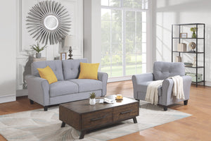 FurnitureLiving Room Sofa Set Linen Upholstered Couch Furniture for Home or Office (1+2 Seat)