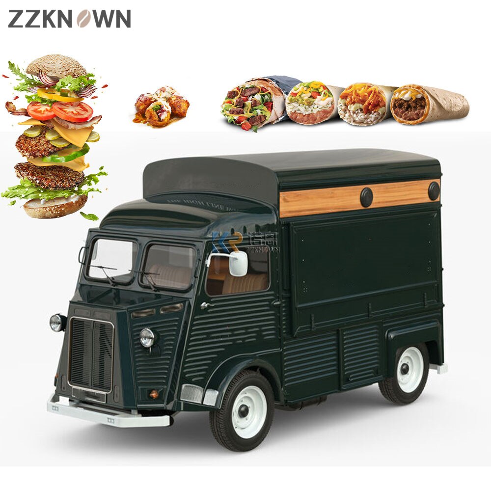 Factory Price Mobile Food Truck Electric Street Burger Hot Dog Snack Vending Cart New Citroen Truck