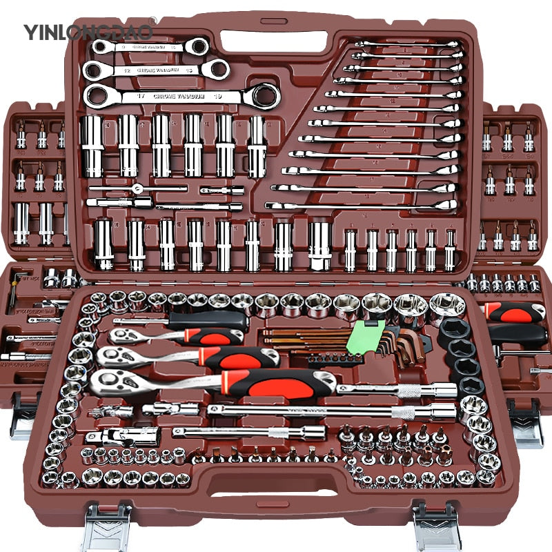 Socket Set Universal Car Repair Tool Ratchet Set Torque Wrench Combination Bit A Set Of Keys Multifunction DIY toos