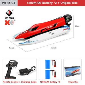 WLtoys WL916 WL915-A RC Boat 2.4Ghz 55KM/H Brushless High Speed Racing Boat Model Remote Control Speedboat Children RC Toys