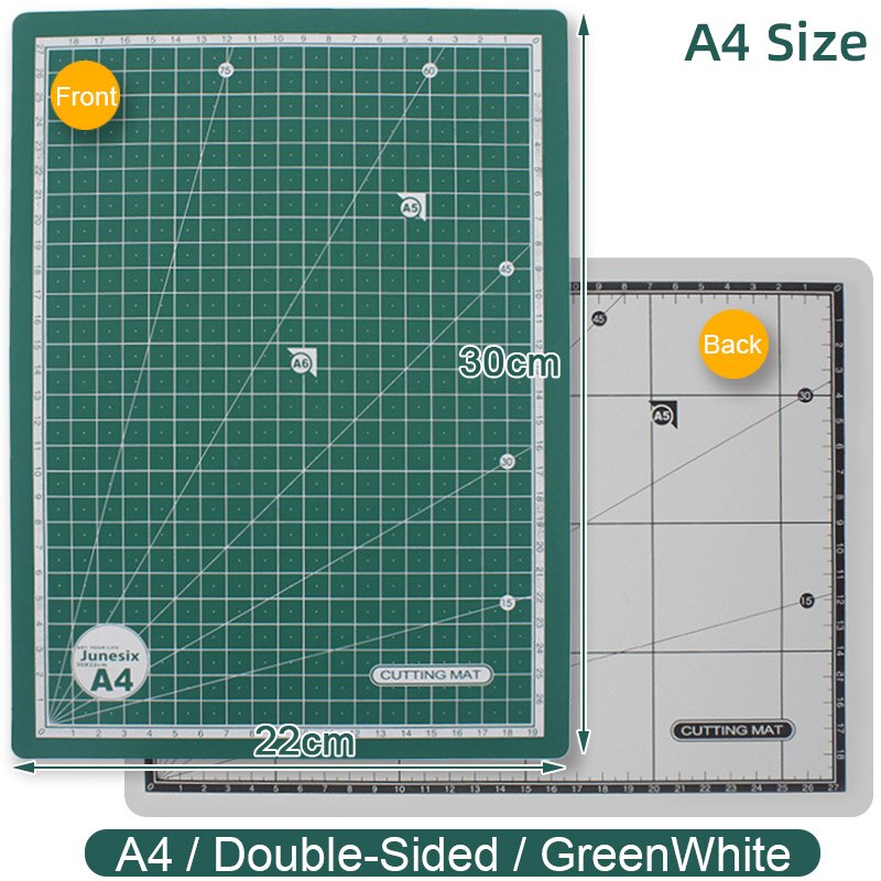 Professional Cutting Mat for Sewing Craft Hobby Scrapbooking Quilting Project, Self Healing Double-Sided Rotary Green Board Pad