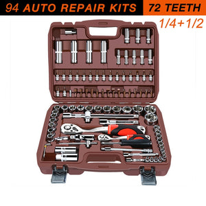 Socket Set Universal Car Repair Tool Ratchet Set Torque Wrench Combination Bit A Set Of Keys Multifunction DIY toos