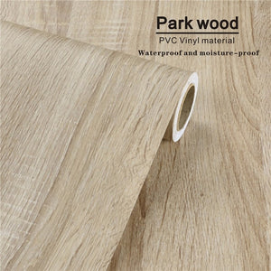 Wood Grain Stickers Wardrobe Cabinet Table Furniture Renovation  Wallpaper Self Adhesive Waterproof Wall Papers Home Decor