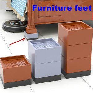 4pcs Furniture Bed Foot Pads Table Table Heightening Rubber Cushion Sofa Bed Legs Floor Protection  Anti-slip Mute Mats