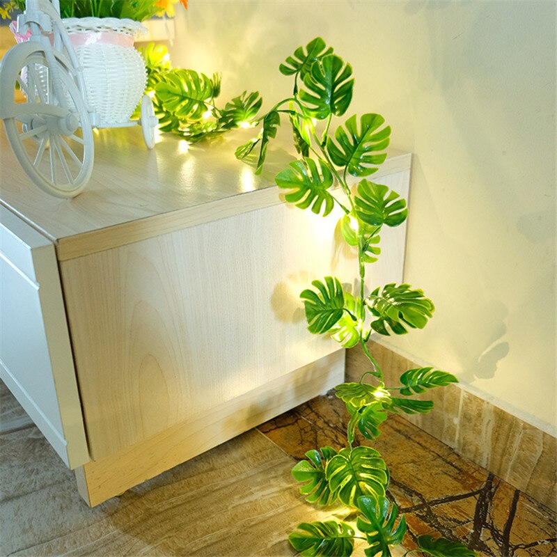 Artificial Leaf Flower 10m 5m Led String Lights Garland Fairy Lights Decor Wedding Garden DIY Christmas Lights Home Decoration