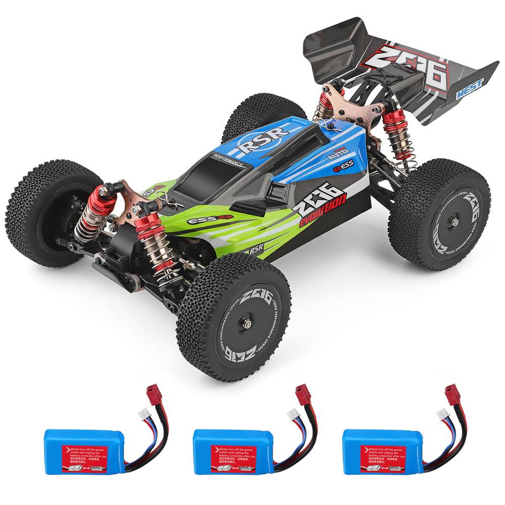 Wltoys 144001 1/14 2.4G 4WD High Speed Racing RC Car Vehicle Models 60km/h Two Battery Toy Gift Kid Remote Control Machine