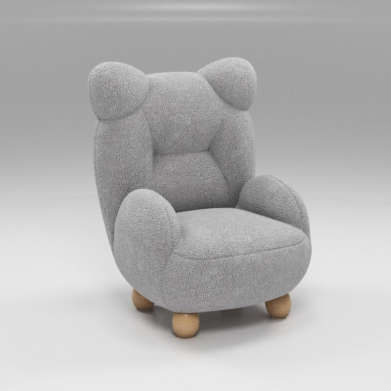 Lambswool Cream Style Child Bear Couch Baby Single Cartoon Seat Mini Lazy Small Sofa