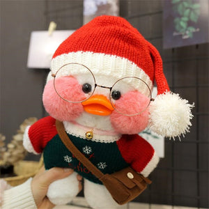 Kawaii Cartoon LaLafanfan 30cm Cafe Duck Plush Toy Stuffed Soft Kawaii Duck Doll Animal Pillow Birthday Gift for Kids Children