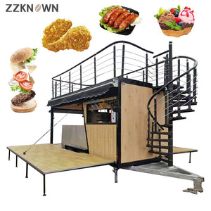 Fast Food Trailer All Purpose Street Restaurant Double Decker Mobile Food Truck For Sale With Kitchen