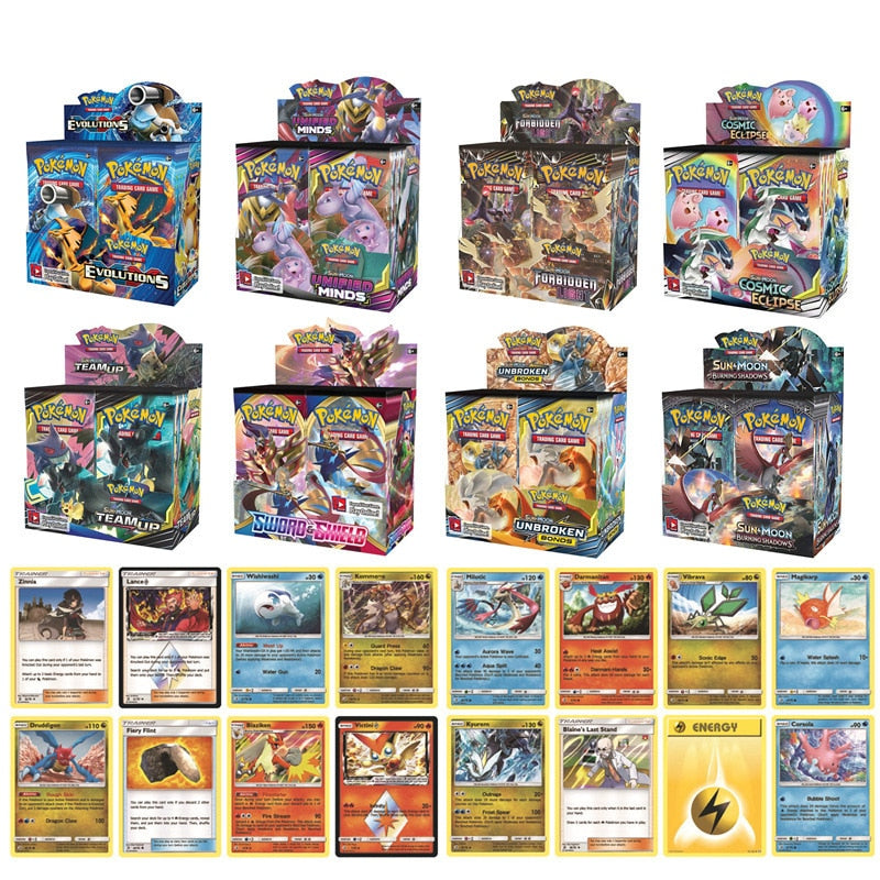 324Pcs/Set Pokemon Card English Album Booster Cards Pack Anime Game Peripheral Collection Pikachu Charizard Hobbies Battle Toys