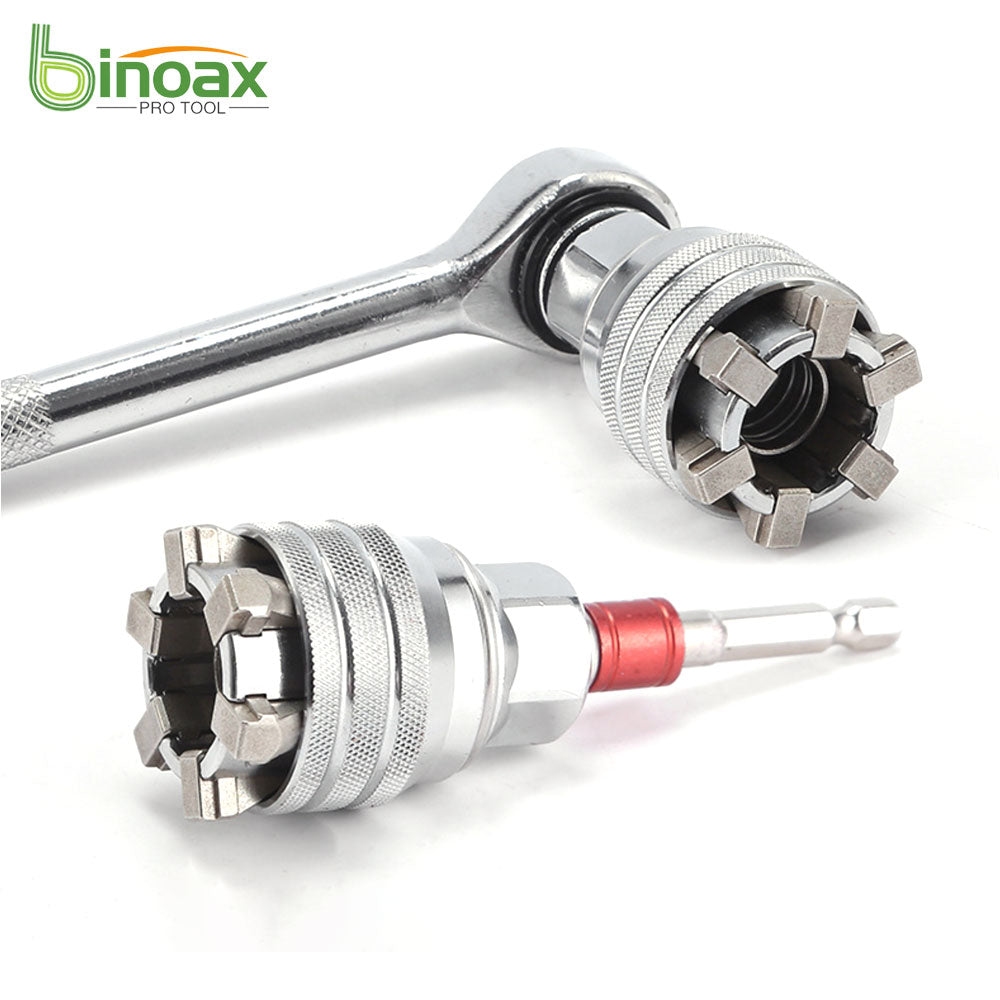 Binoax Universal Sleeve Adaptive Socket 3/8 Inch 10-19mm Drive Wrench Repair Tools