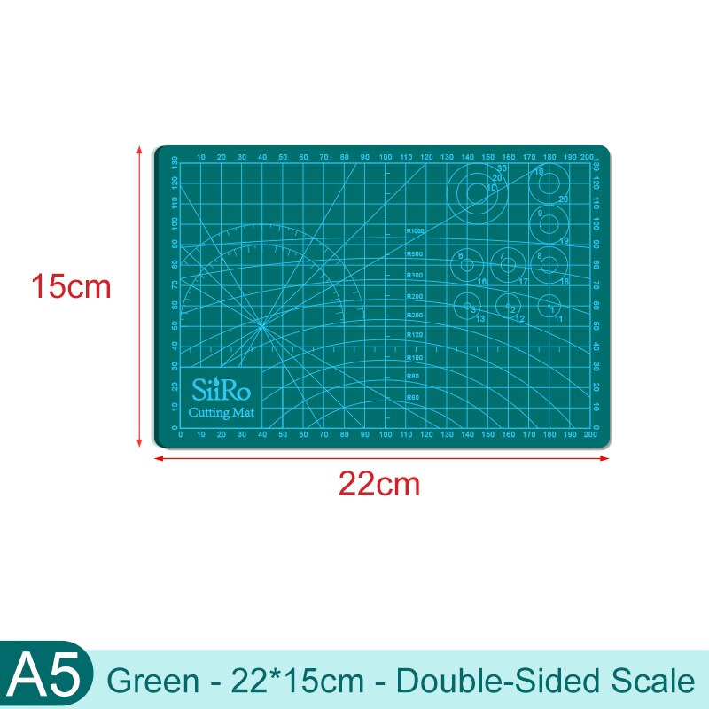 Professional Cutting Mat for Sewing Craft Hobby Scrapbooking Quilting Project, Self Healing Double-Sided Rotary Green Board Pad