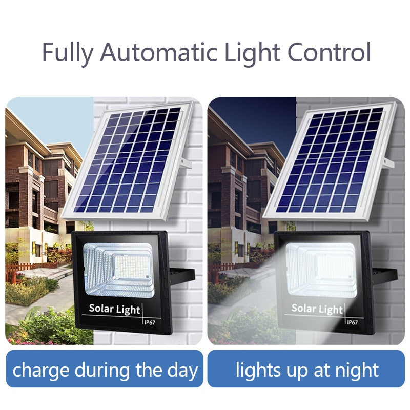 Solar LED Light Outdoor Solar Spotlights Garden House Remote Control Waterproof Flood Light Led Wall Lamp