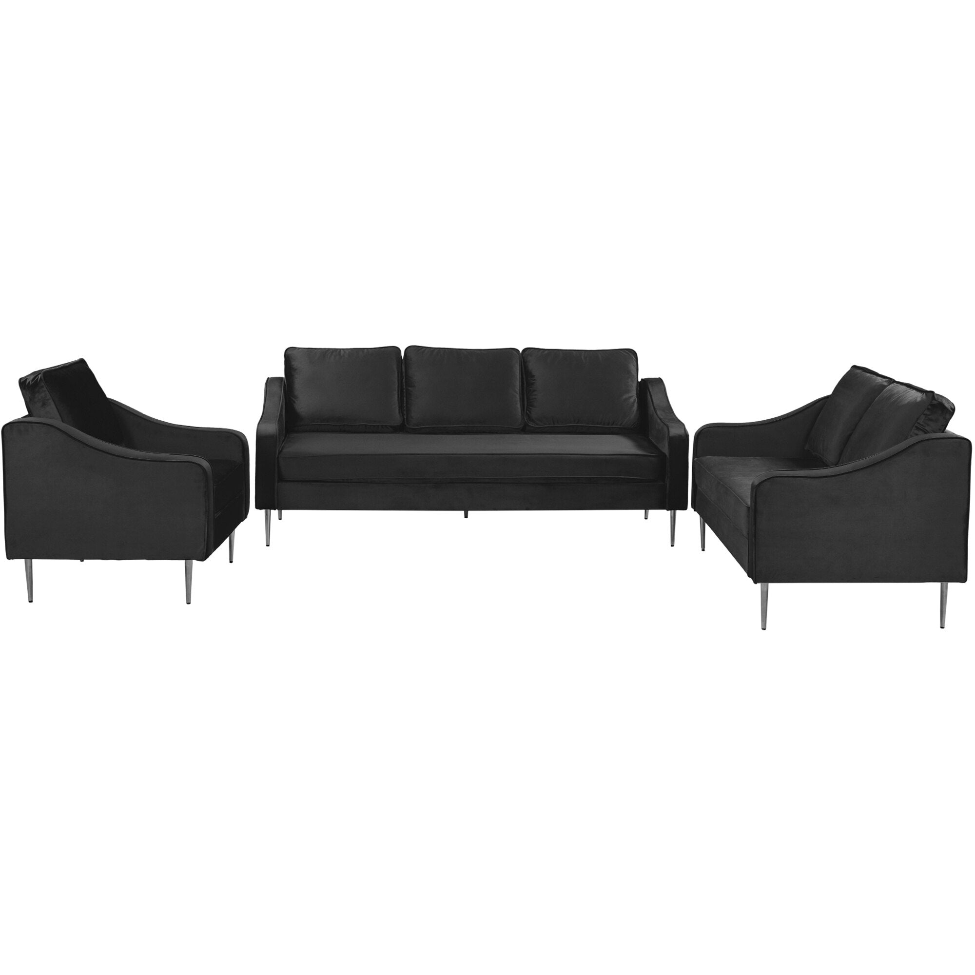 FurnitureModern Style Sofa Set Velvet Upholstered Couch Furniture for Home or Office (1+2+3 Seat)