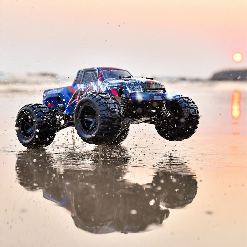 BEZGAR HM161 Hobby RC Car Truck 1:16 All-Terrain 40Km/h Off-Road 4WD Remote Control Monster Crawler with Battery for Kids Adults