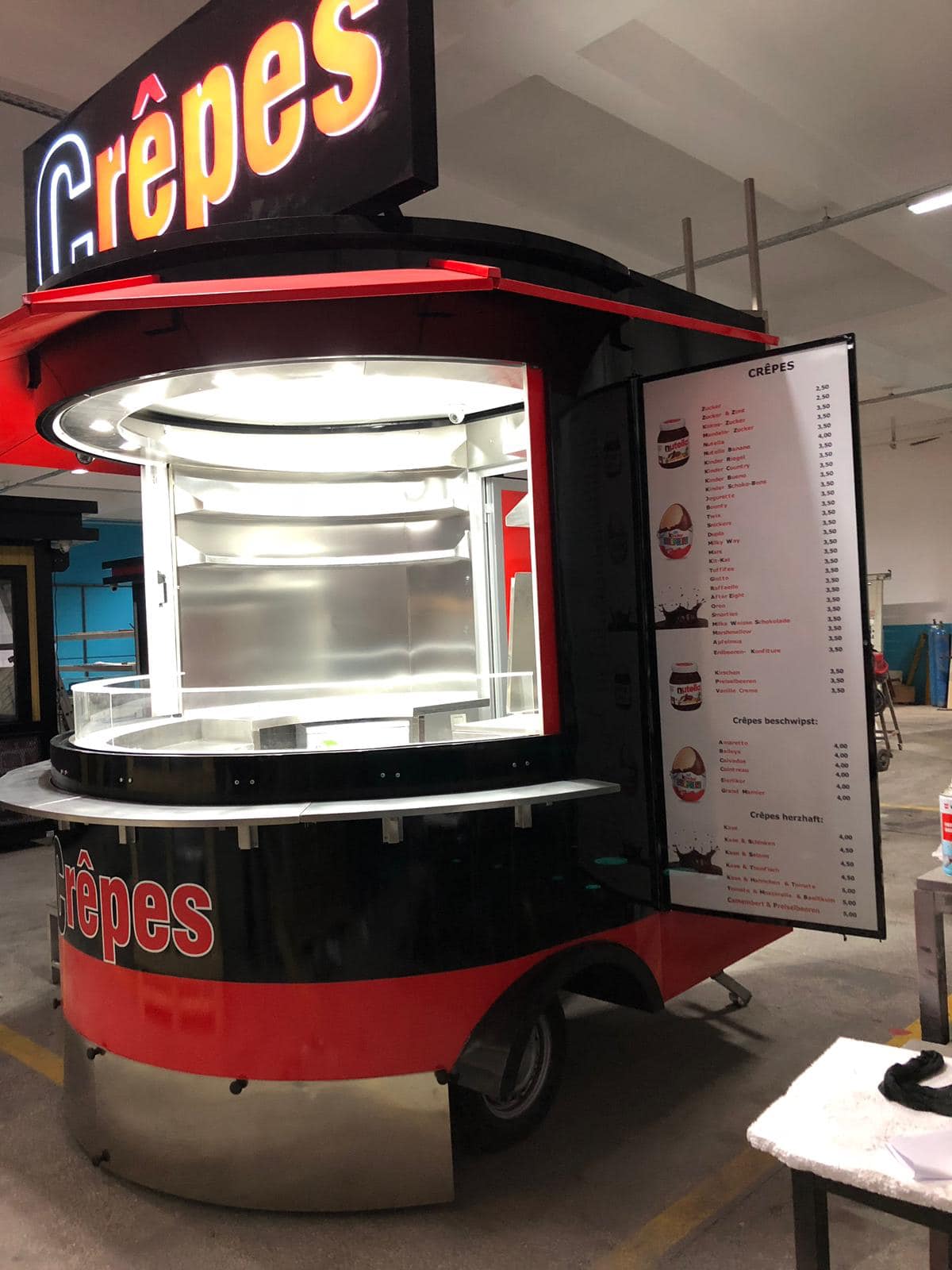 Crep Cabinet , Fast Food Truck , Mobile Restourant & Food Trailer , Römork Büfe , Krep Arabası